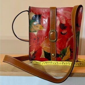 Patricia Nash Spring Multi Print Venezia Leather Crossbody Purse